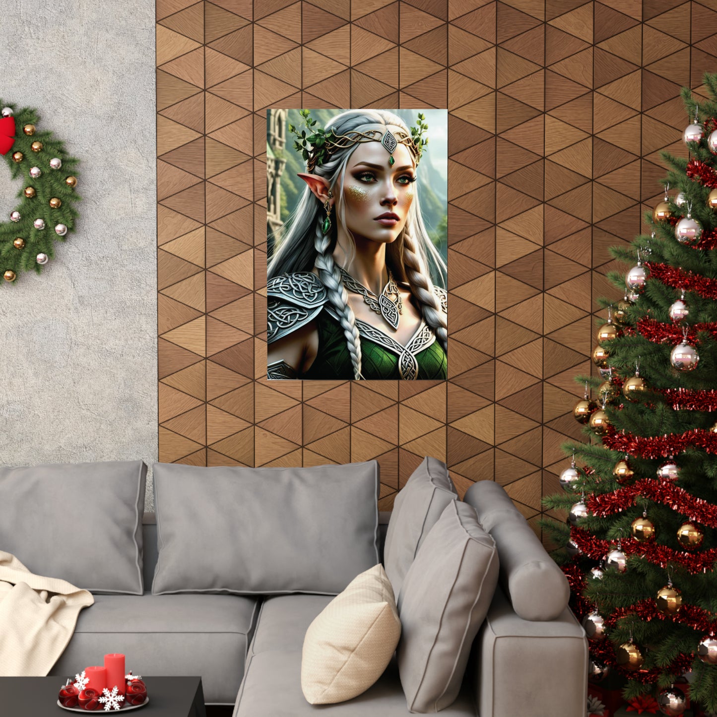 "Enchanted Emissary: Elven Princess Amidst Celtic Splendor"