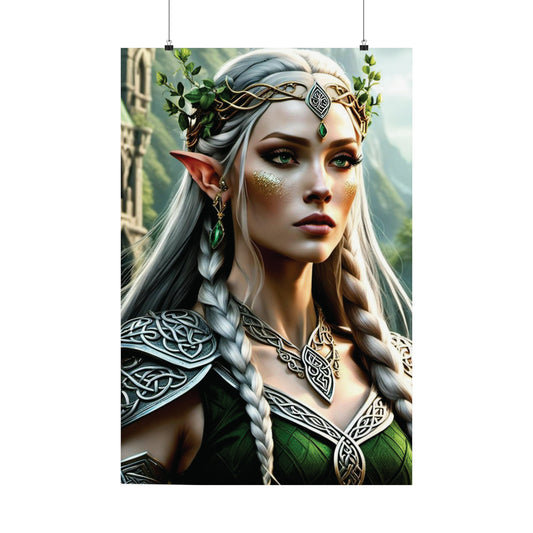 "Enchanted Emissary: Elven Princess Amidst Celtic Splendor"