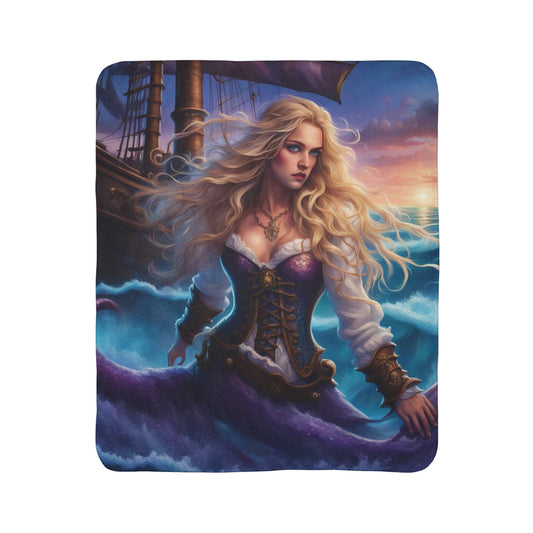 Fleece Sherpa Blanket  Siren